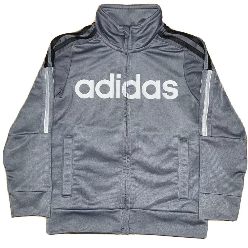 Adidas Toddler Boys 4T Full Zip Jacket - Gray
